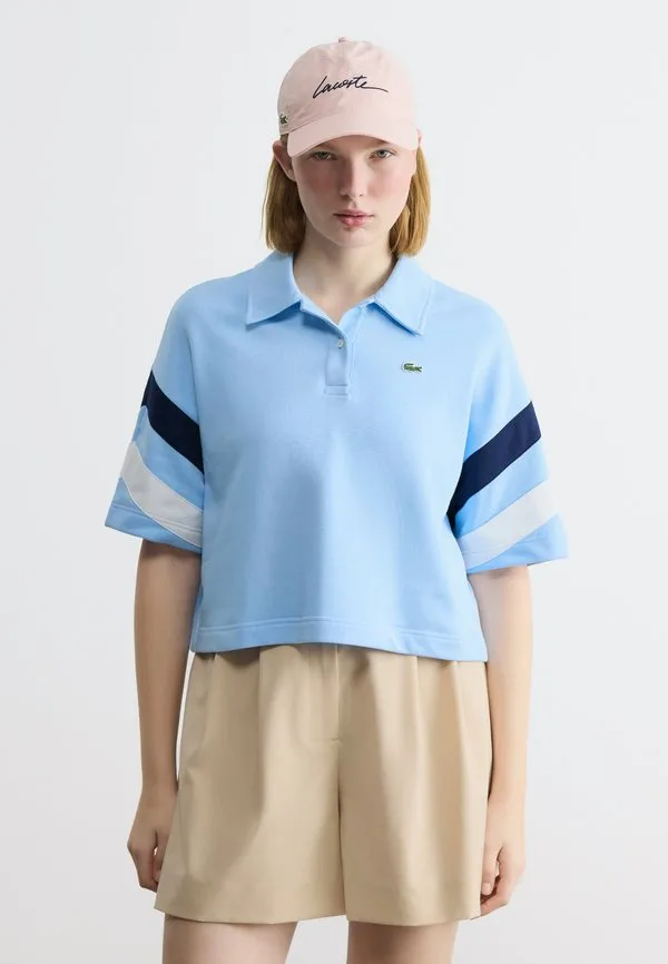 Рубашка поло Lacoste Overview, хлопковая, синяя