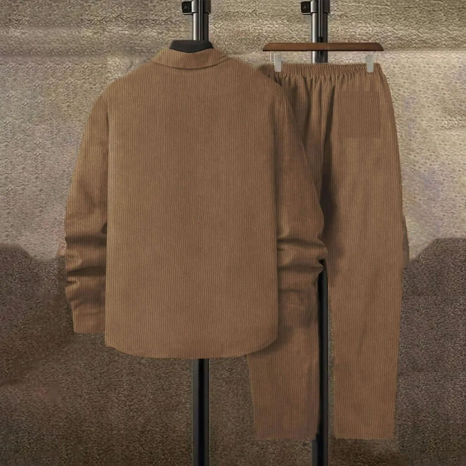 Костюм спортивный, Corduroy, 2 предмета, Brown — фото 4