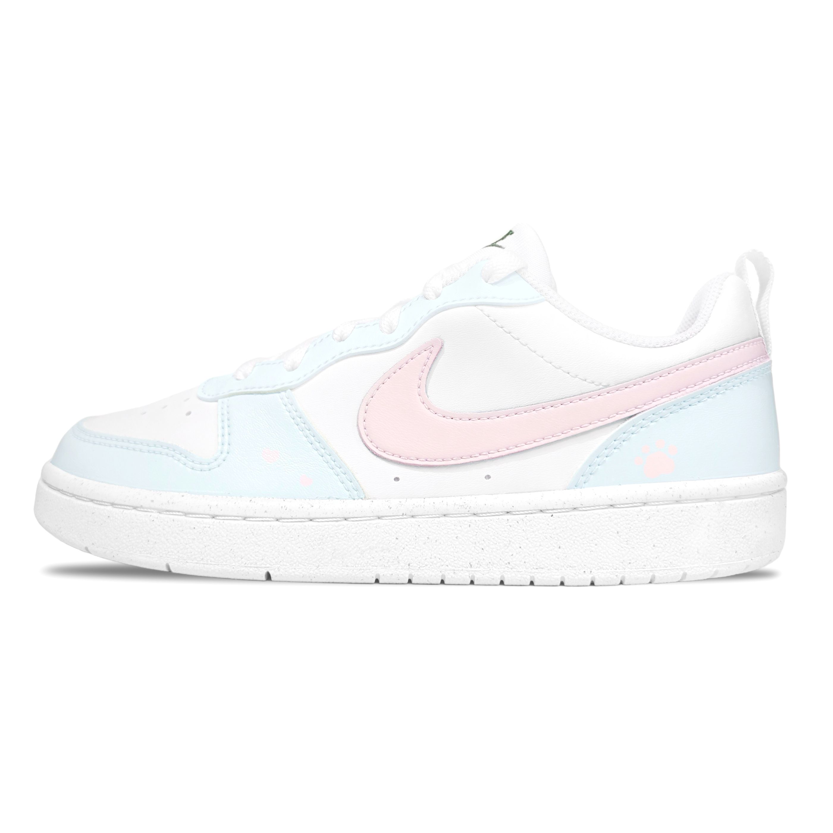 Nike Кроссовки Court Borough Sea Salt Rose Abrasion Resistant Cushioning Breathable Low top Skateboard Shoes Light Blue Kids' — фото 3