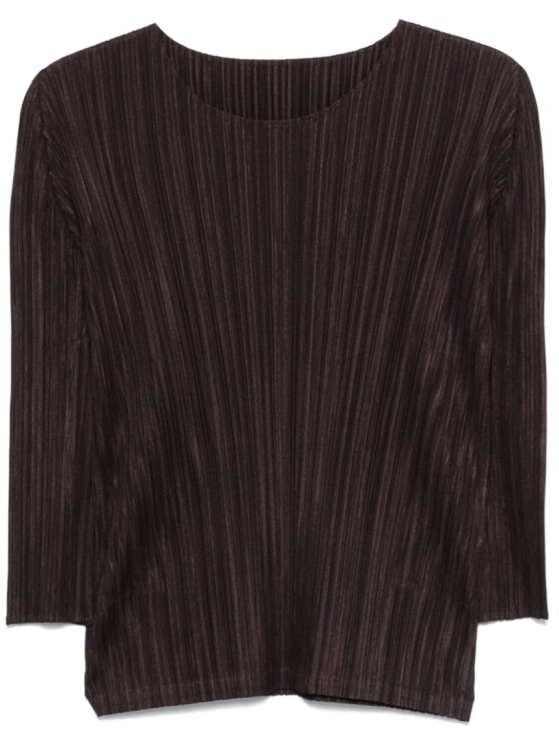

Мягкий топ со складками Pleats Please Issey Miyake, коричневый