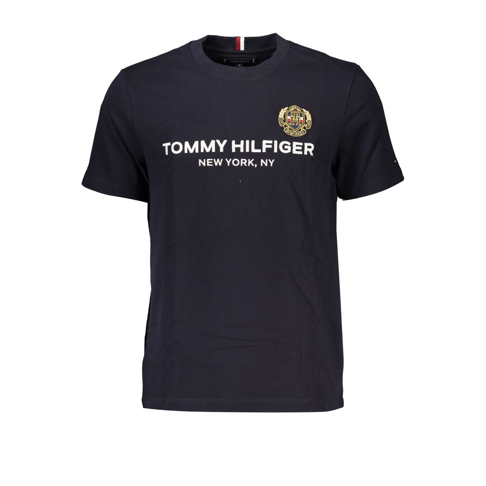 

Классическая футболка с круглым вырезом и логотипом синего цвета Tommy Hilfiger