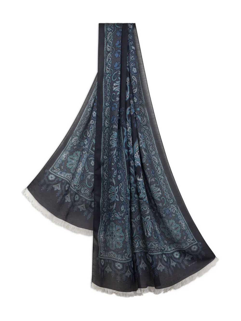 

Жаккардовый шарф с узором пейсли ETRO, синий