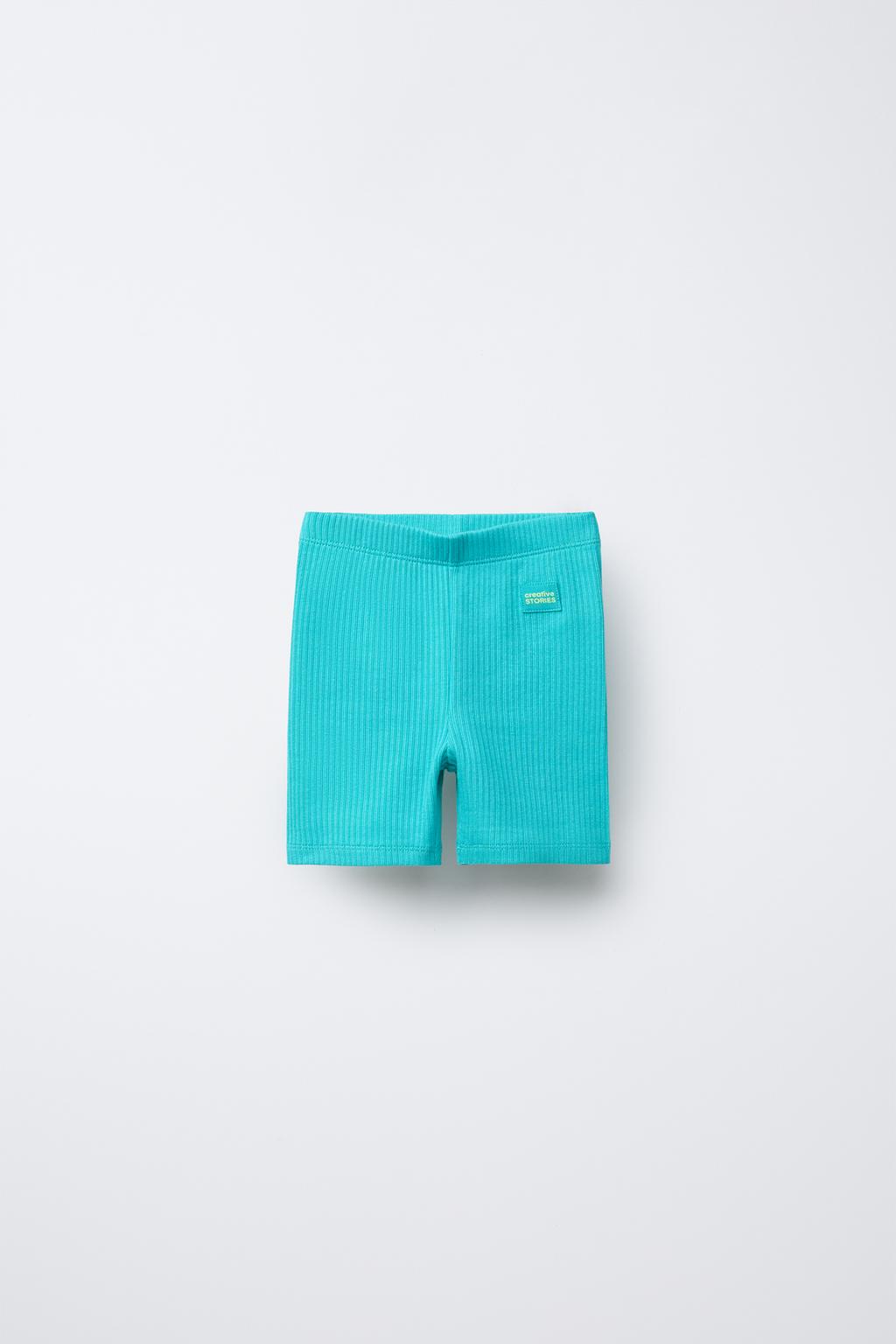 

Велосипедные шорты в рубчик с этикеткой ZARA, цвет Dark turquoise