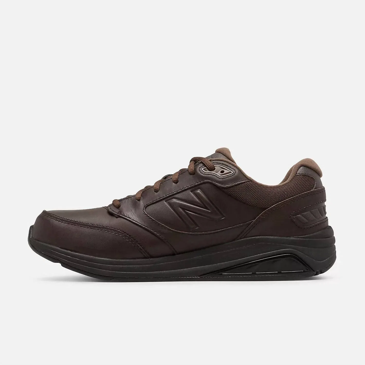 New Balance Мужские кожаные прогулочные кроссовки коричневого цвета — фото 2
