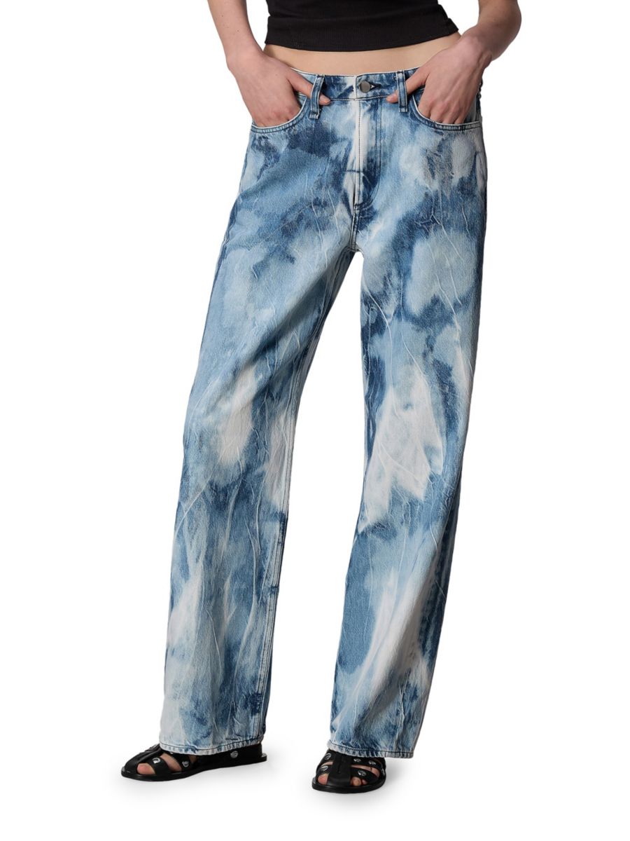 

Широкие джинсы Logan Tie-Dye rag & bone, цвет Indigo Water Color