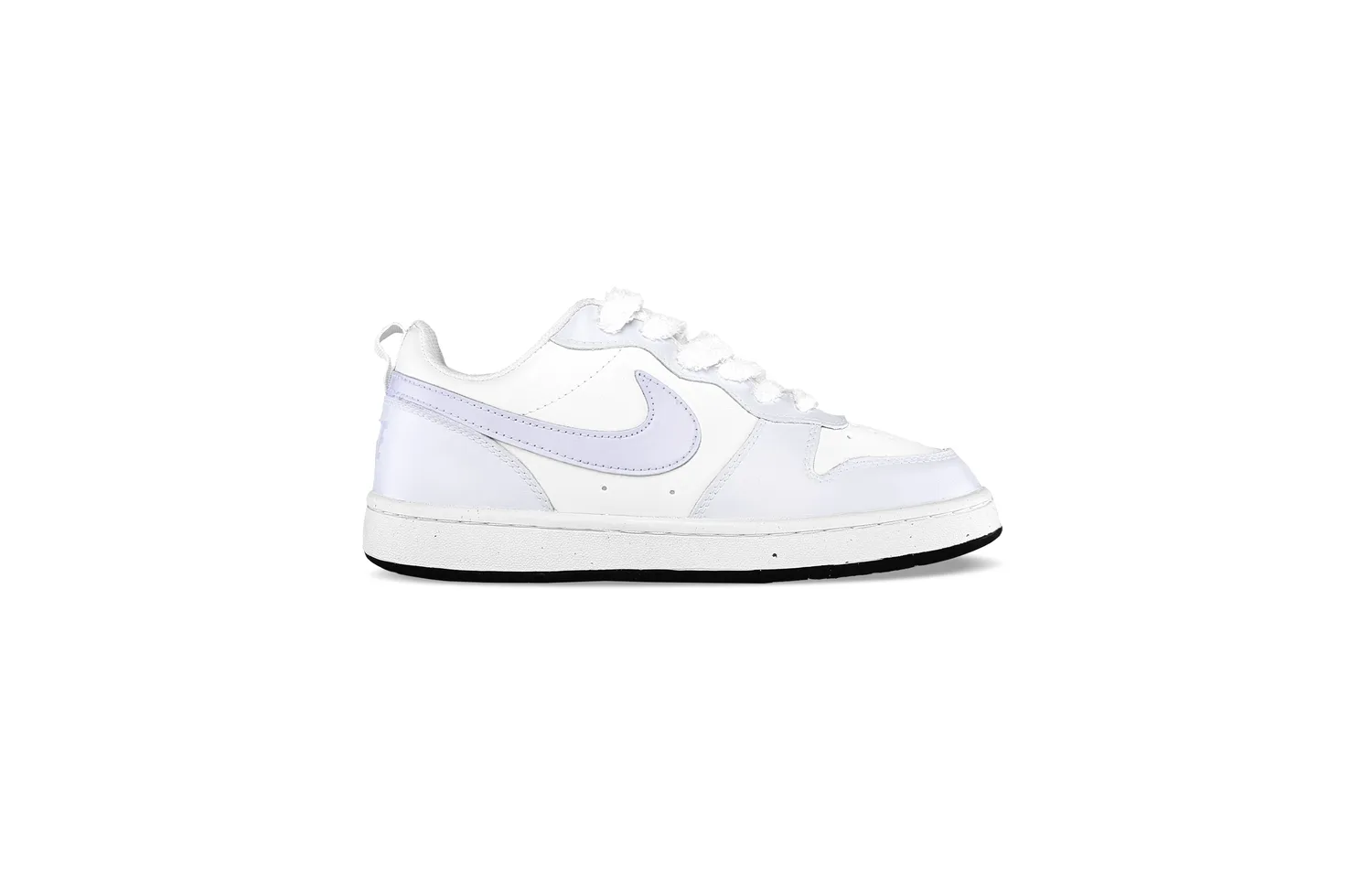 Nike Кроссовки для скейтбординга Court Borough Grape White Tea из синтетической кожи, устойчивые к истиранию, низкие, светло-фиолетовые, детские — фото 3