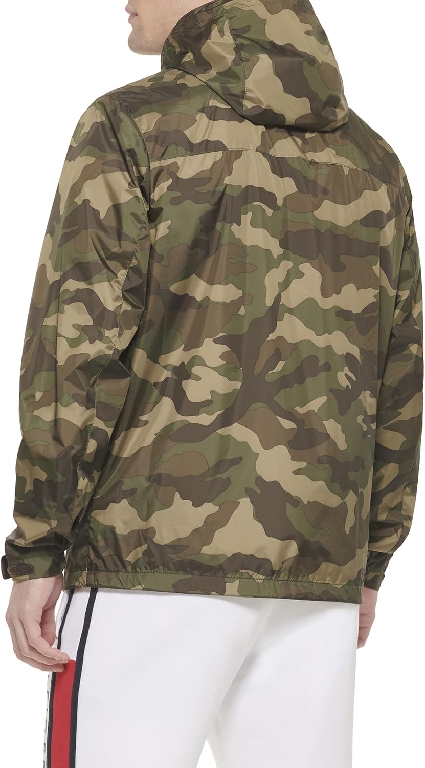 Мужская легкая дышащая водонепроницаемая куртка с капюшоном Tommy Hilfiger, Camouflage — фото 4