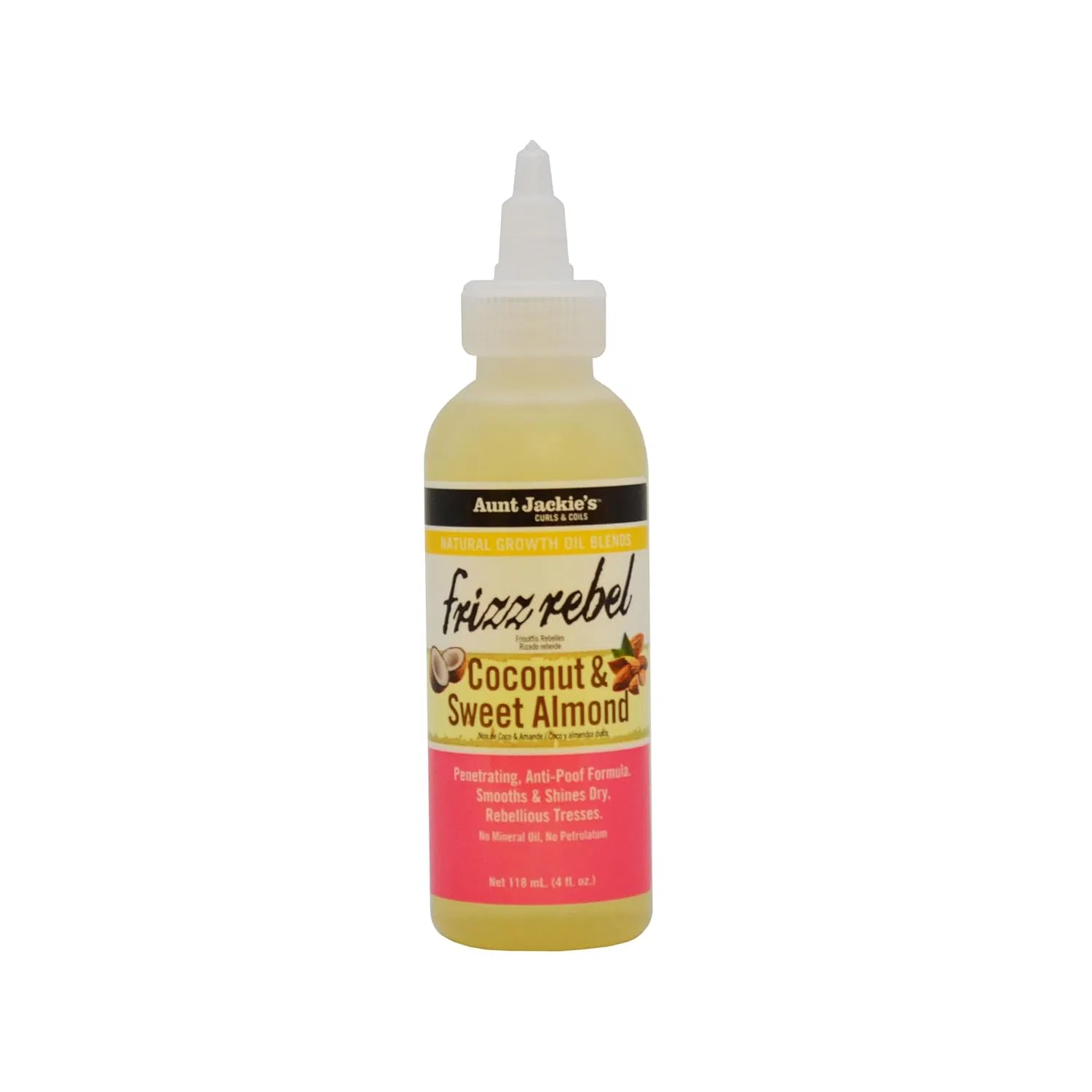 Масло для волос «Frizz Rebelles» с кокосом и миндалем, 118 мл Aunt Jackie'S