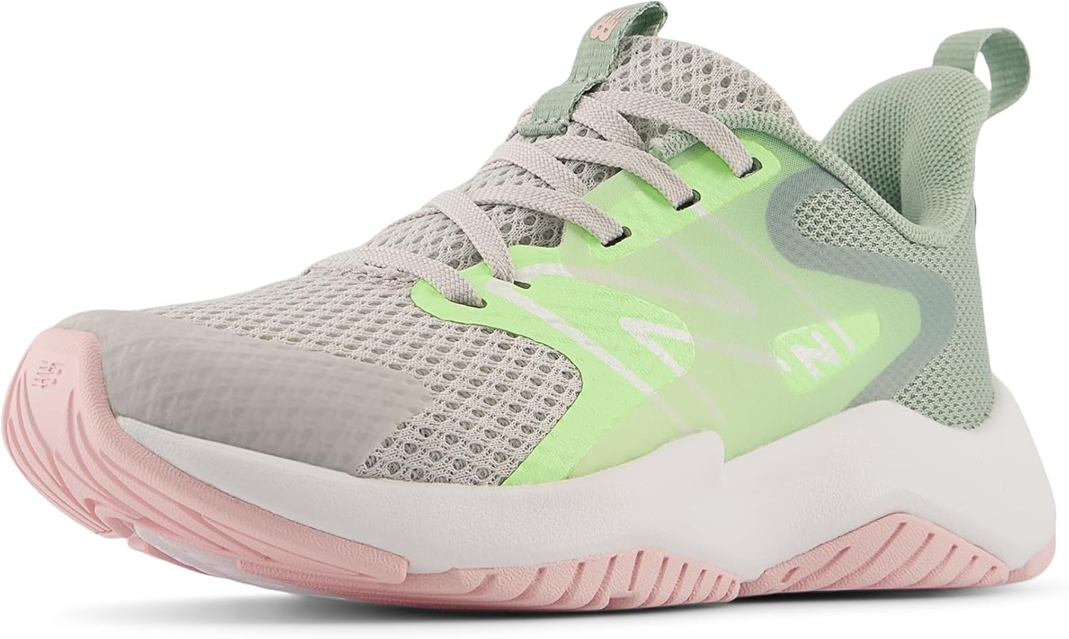 

Детские кроссовки New Balance Rave Run V2 на шнуровке (унисекс), зеленый/серый/мятный