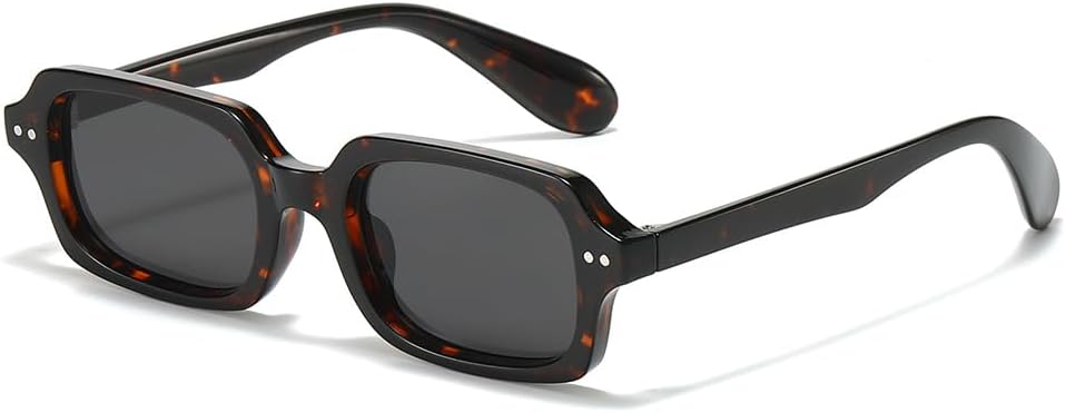 

Солнцезащитные очки для мужчин и женщин - защита UV400 - маленькая оправа с заклепками, градиентный цвет, идеально подходят для занятий спортом на открытом воздухе и вождения QWBSER, 3