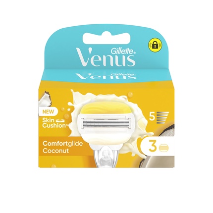 Сменные лезвия Gillette Venus Comfortglide с ароматом кокоса и Olay, 5 штук — фото 2