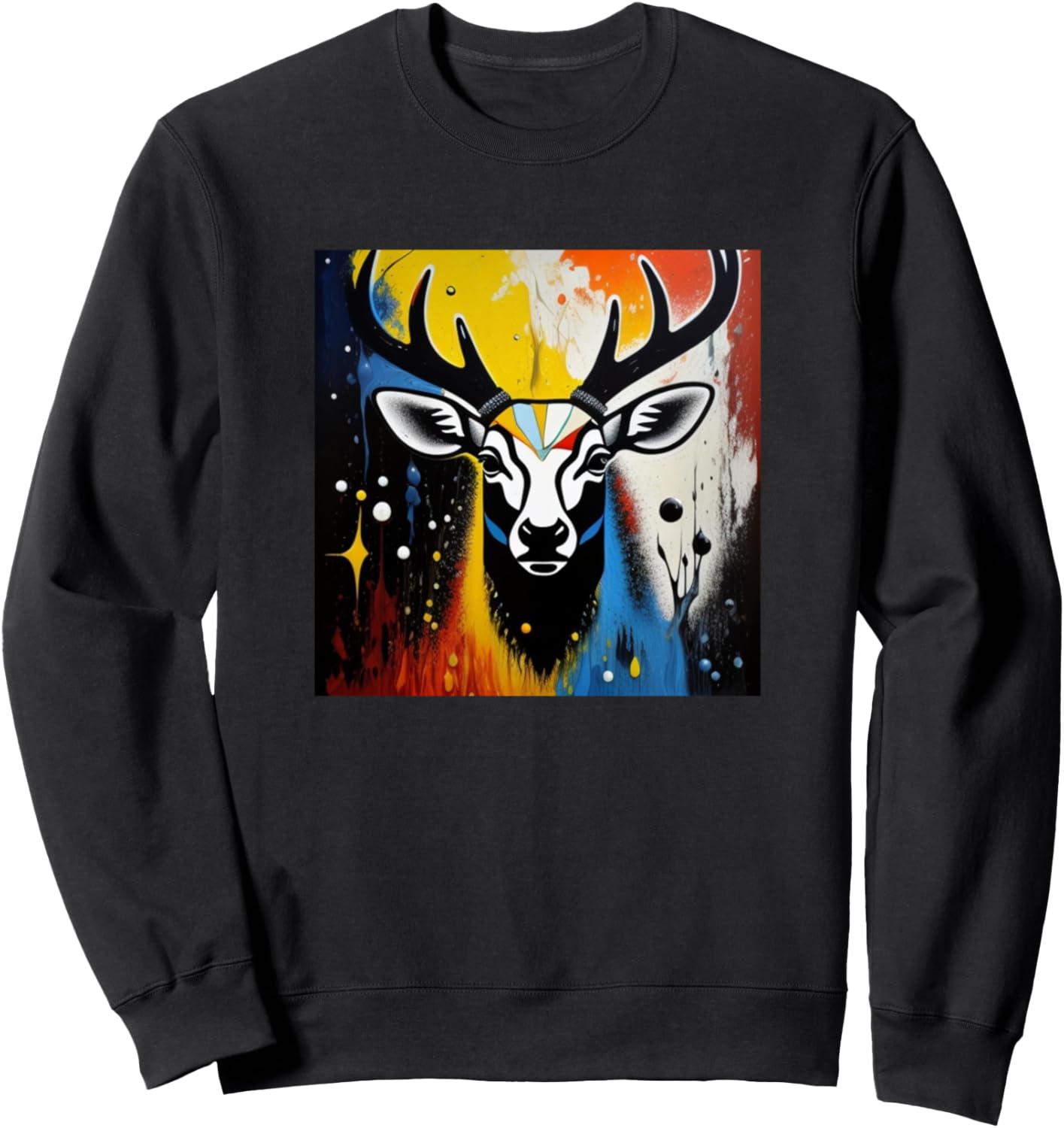 

Толстовка с изображением оленьих рогов и символикой любителя оленей Deer - Animal Gift Men Boys Kids Women Girls, черный
