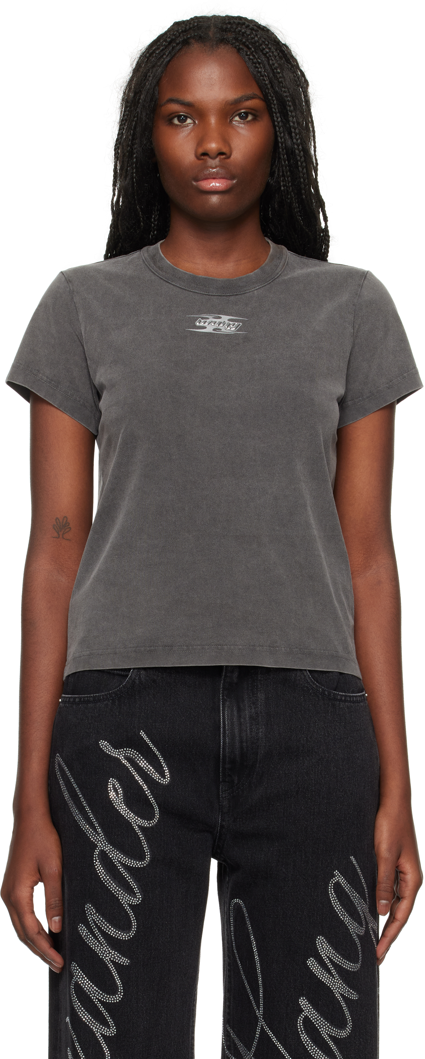 

Футболка с тисненым логотипом Grey Blade alexanderwang.t