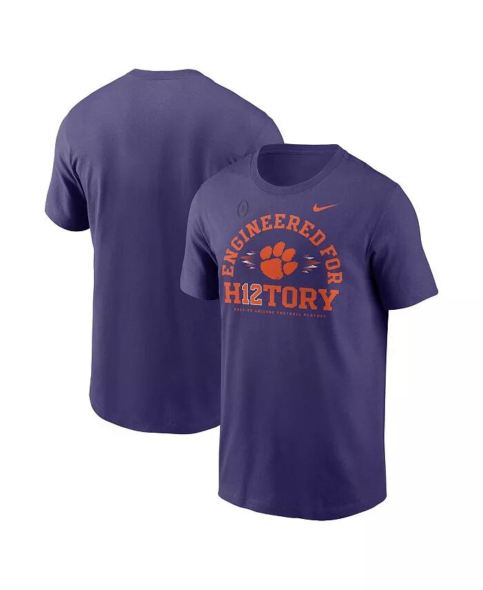 

Мужская фиолетовая футболка Clemson Tigers 2024 College Football Playoff, разработанная для истории Nike
