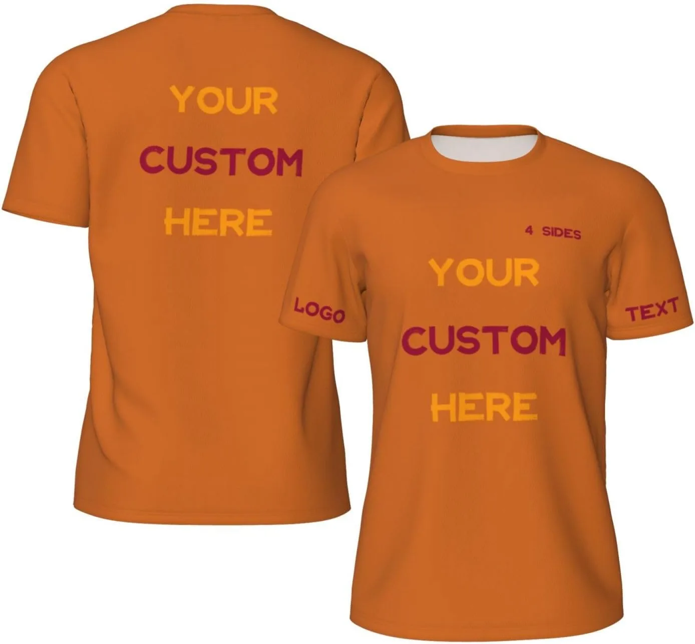 

Футболка Custom с принтом на 4 сторонах