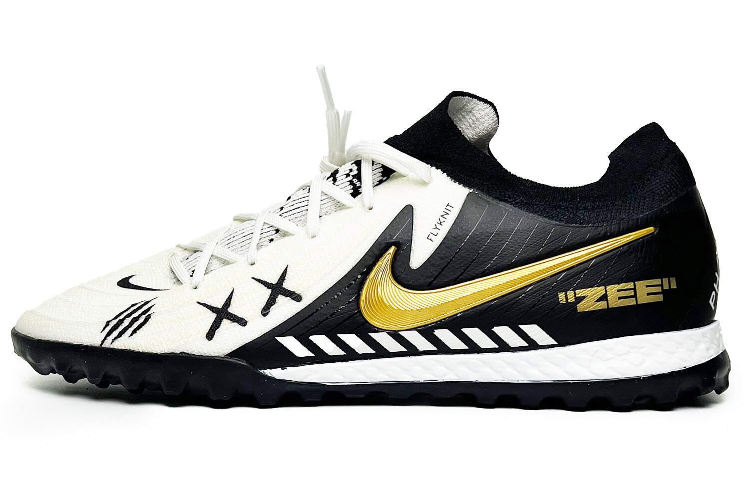 

Футбольные бутсы Phantom GX унисекс с низким верхом, черные/белые/золотые Nike
