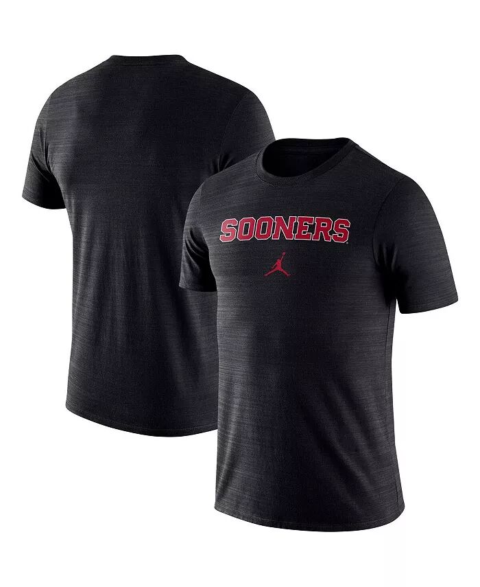 

Мужская черная футболка Oklahoma Sooners Velocity Performance Jordan