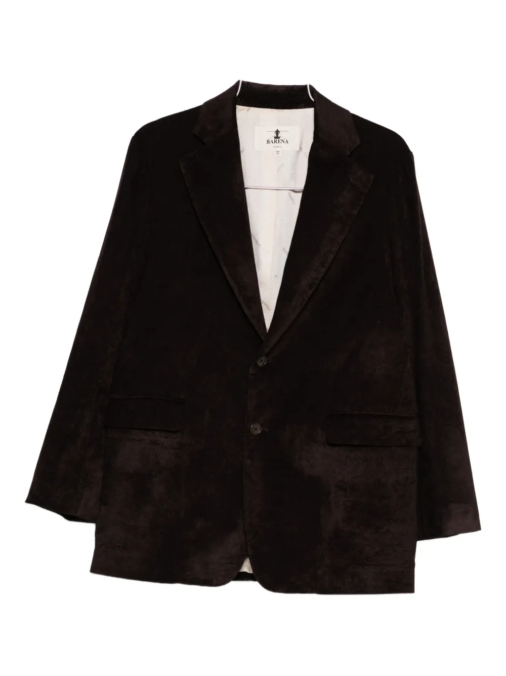 

Вельветовый пиджак на двух пуговицах Barena, коричневый