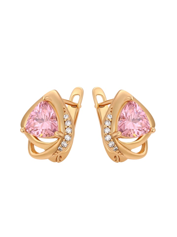 

Faina Женские серьги-подвески в розово-золотом цвете