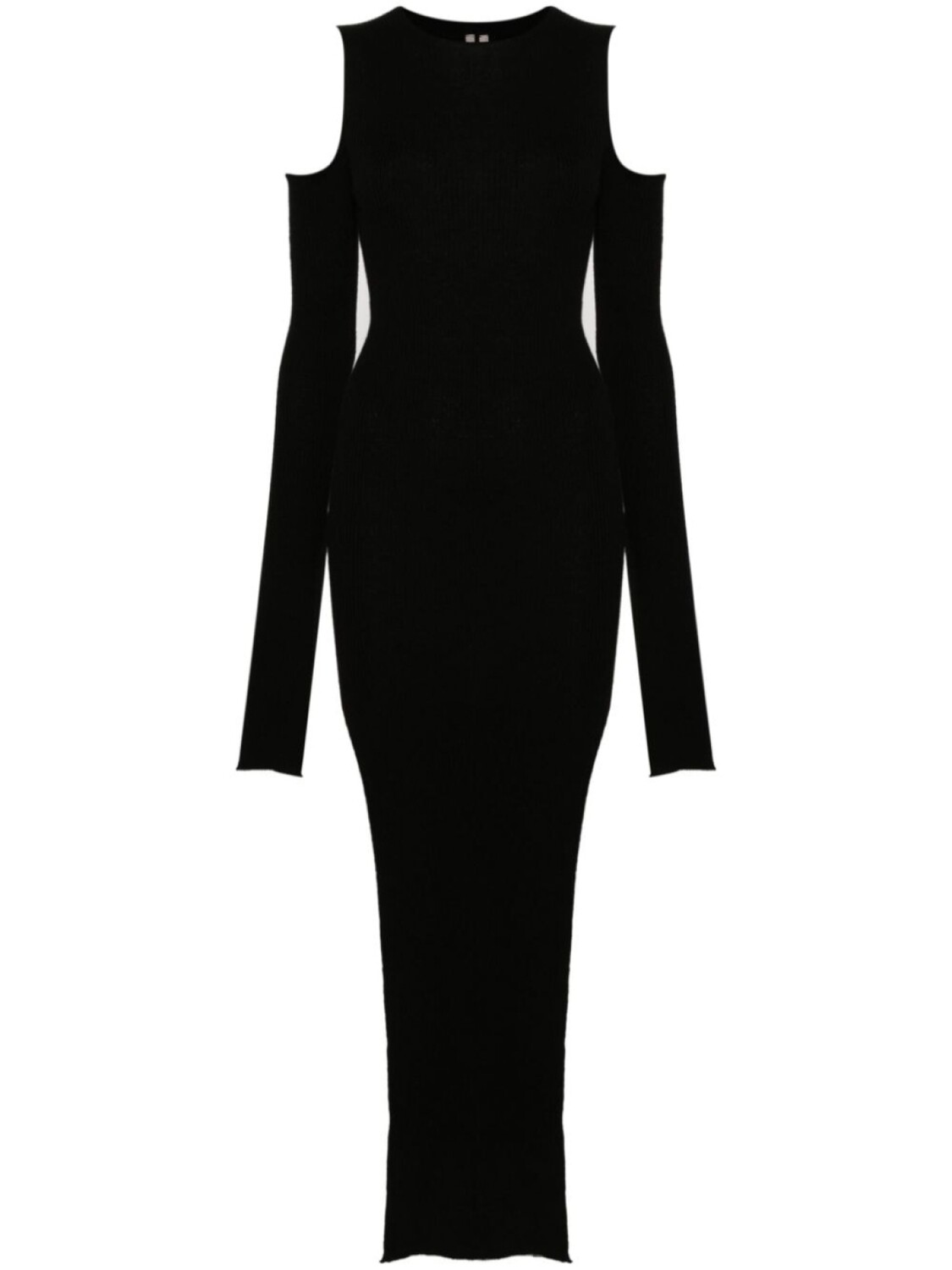 

Rick Owens платье макси Cape в рубчик, черный