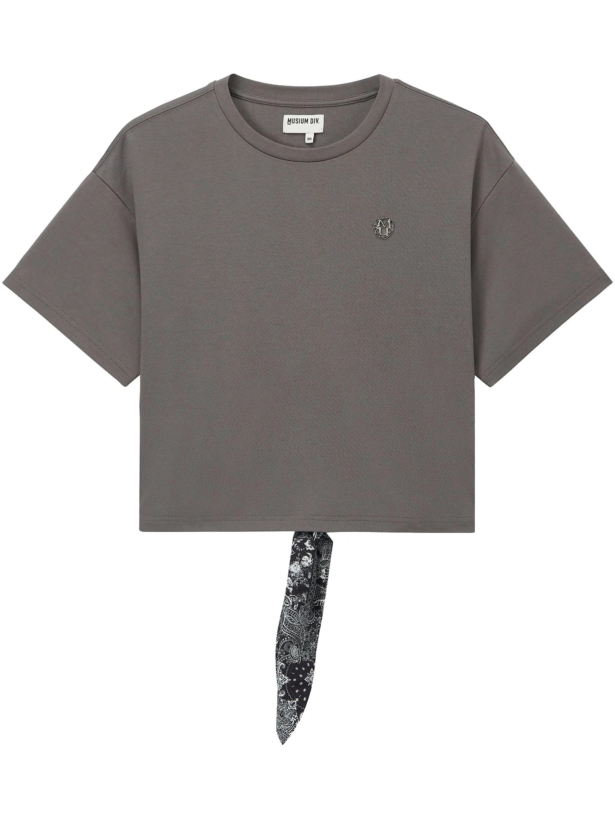 

Футболка с вышитым логотипом Musium Div., серый
