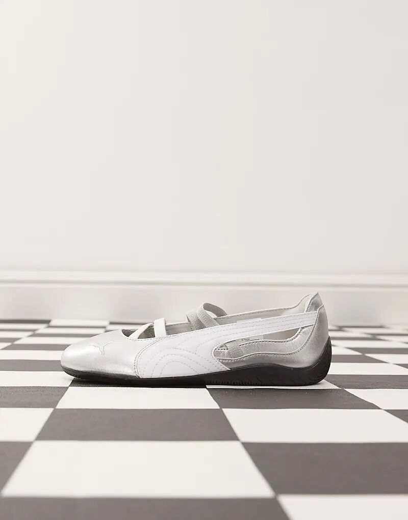 Балетки Puma Speedcat серебристого цвета — фото 2