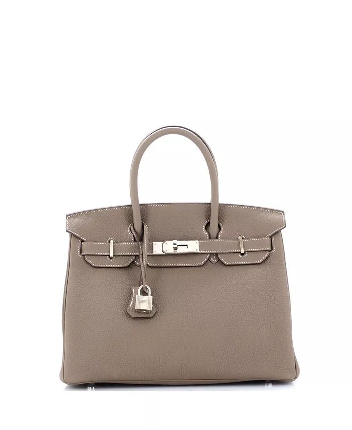 

Сумка Birkin 30 серая Togo с палладиевой фурнитурой Pre-Owned HERMÉS, серый