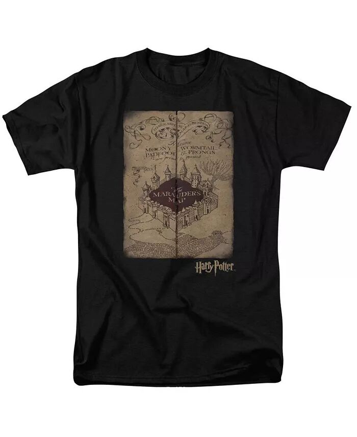 

Мужская футболка с коротким рукавом и принтом «Карта Мародеров» для взрослых Harry Potter, черный