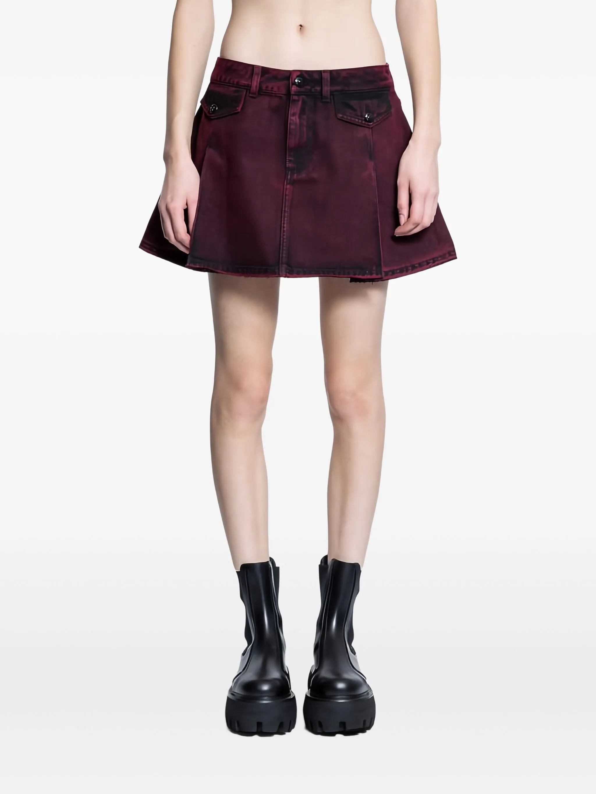 

Джинсовая юбка мини Alexander Mcqueen, красный