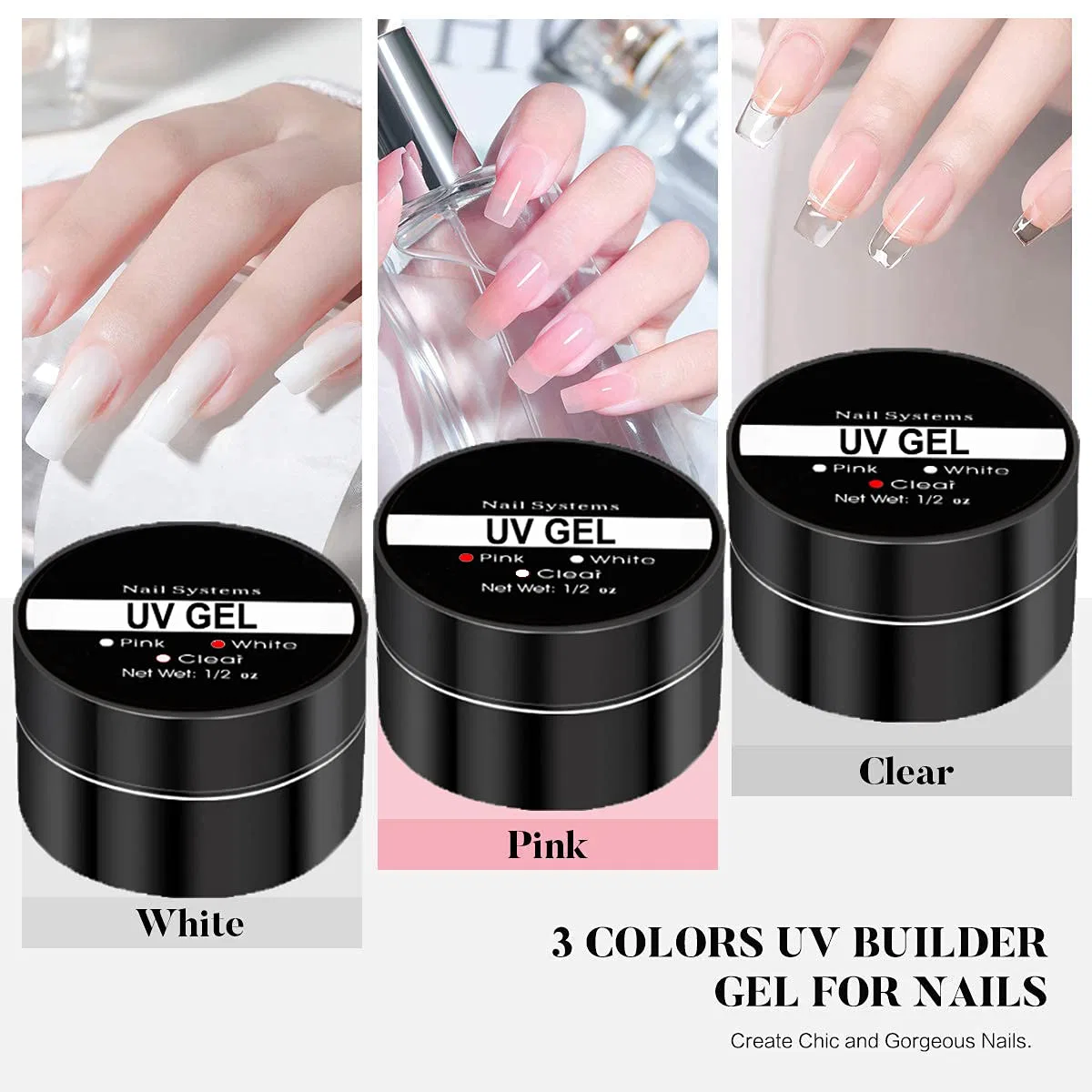 Набор для наращивания ногтей TEEROVA Builder Gel Nail Kit (3 цвета) Teerova, A — фото 2