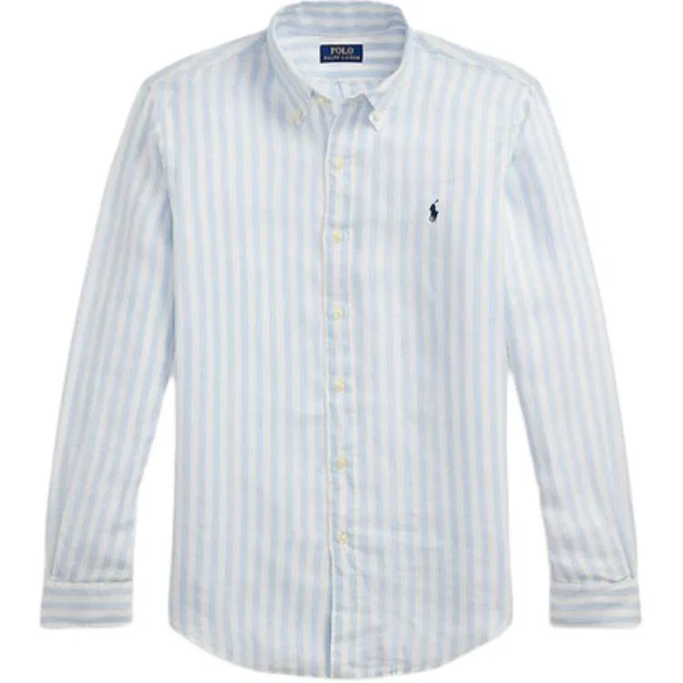 Рубашка в полоску с вышивкой Pony Polo Ralph Lauren, White