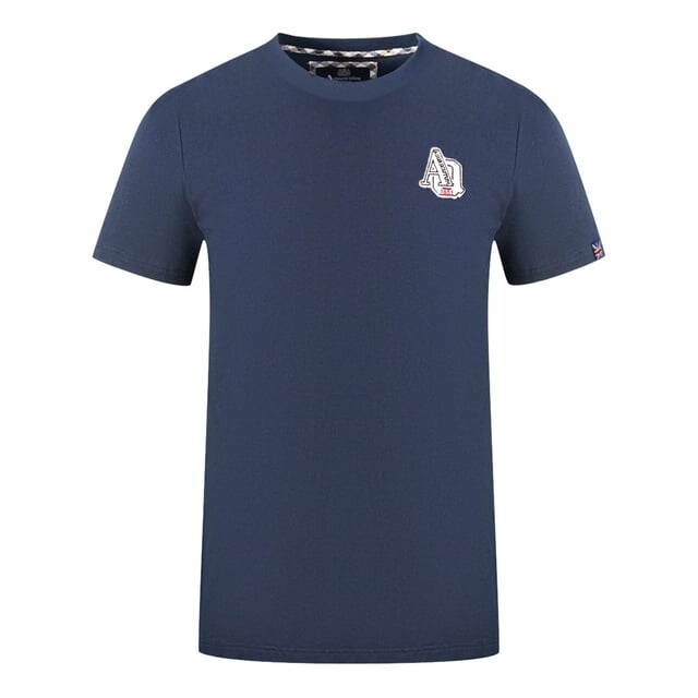 

Футболка с логотипом в морском стиле Aquascutum, синий