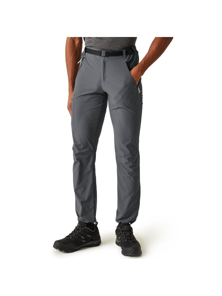 

Regatta Мужские походные брюки Xert Stretch III с поясом, укороченный размер, цвет «морской серый»