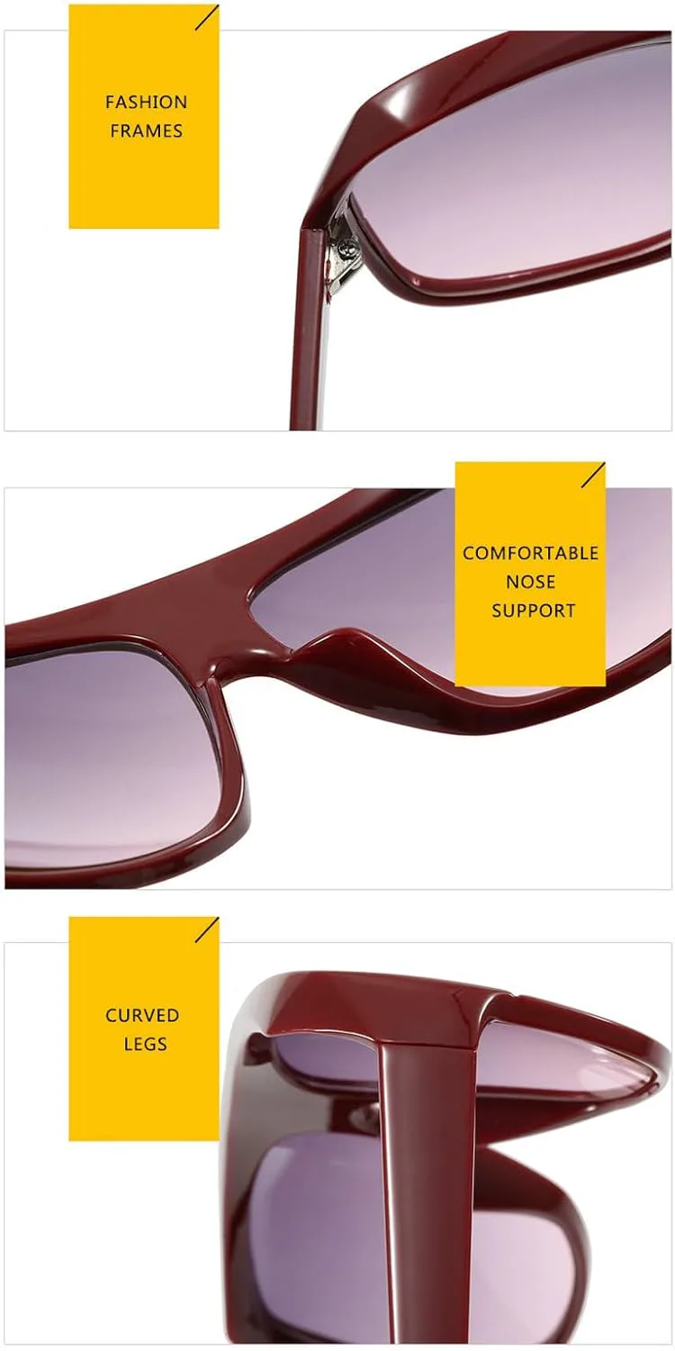 

Крупные квадратные солнцезащитные очки для мужчин 2024 года, роскошные модные очки в большой оправе, стильные солнцезащитные очки для женщин mincl, White