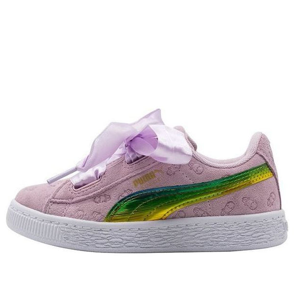 

Кроссовки basket leisure shoes pink/green Puma, розовый