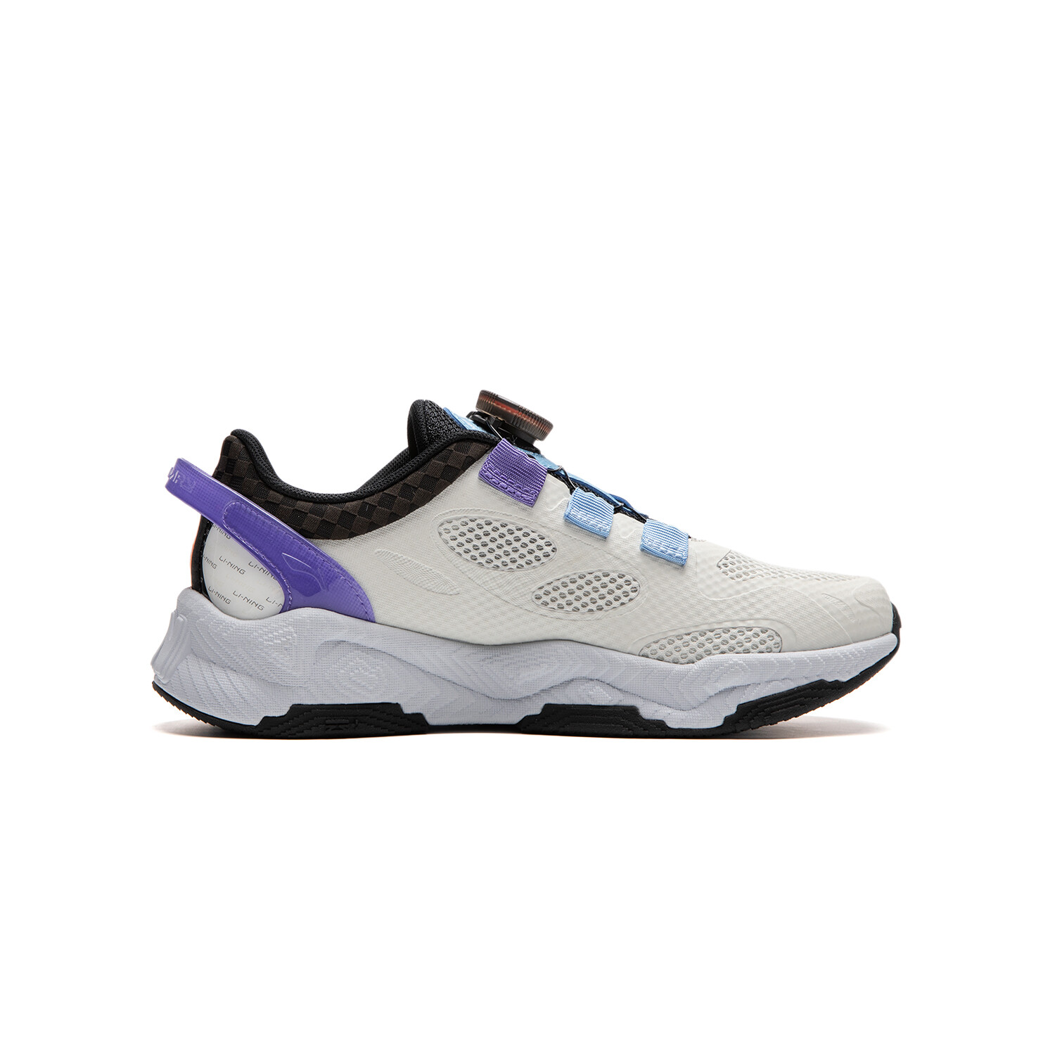 Кроссовки LINING YOUNG Kids Lifestyle Shoes GS Low-top Light Lime/cobalt White/blue/lakers Purple, синий — фото 2