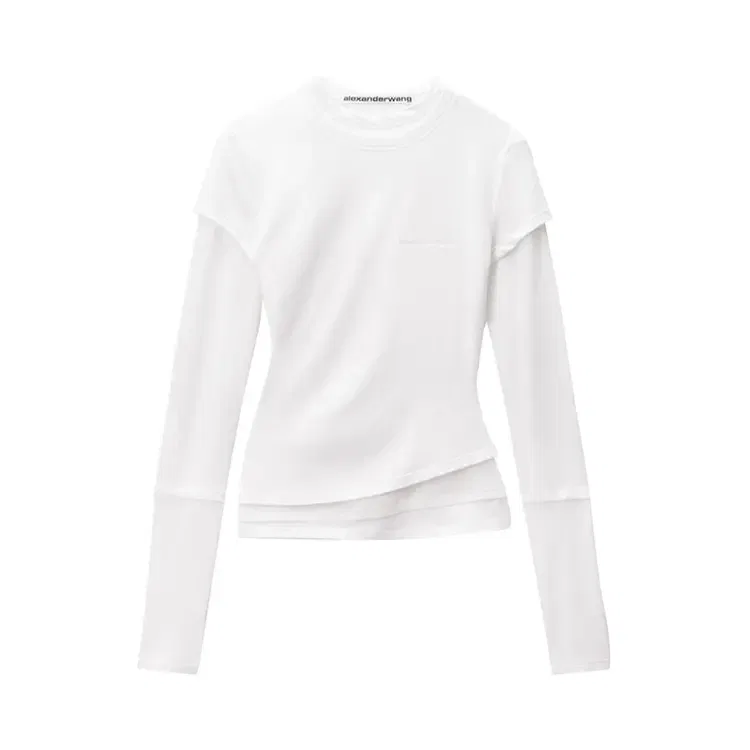Многослойная блузка с длинными рукавами Alexander Wang, белый