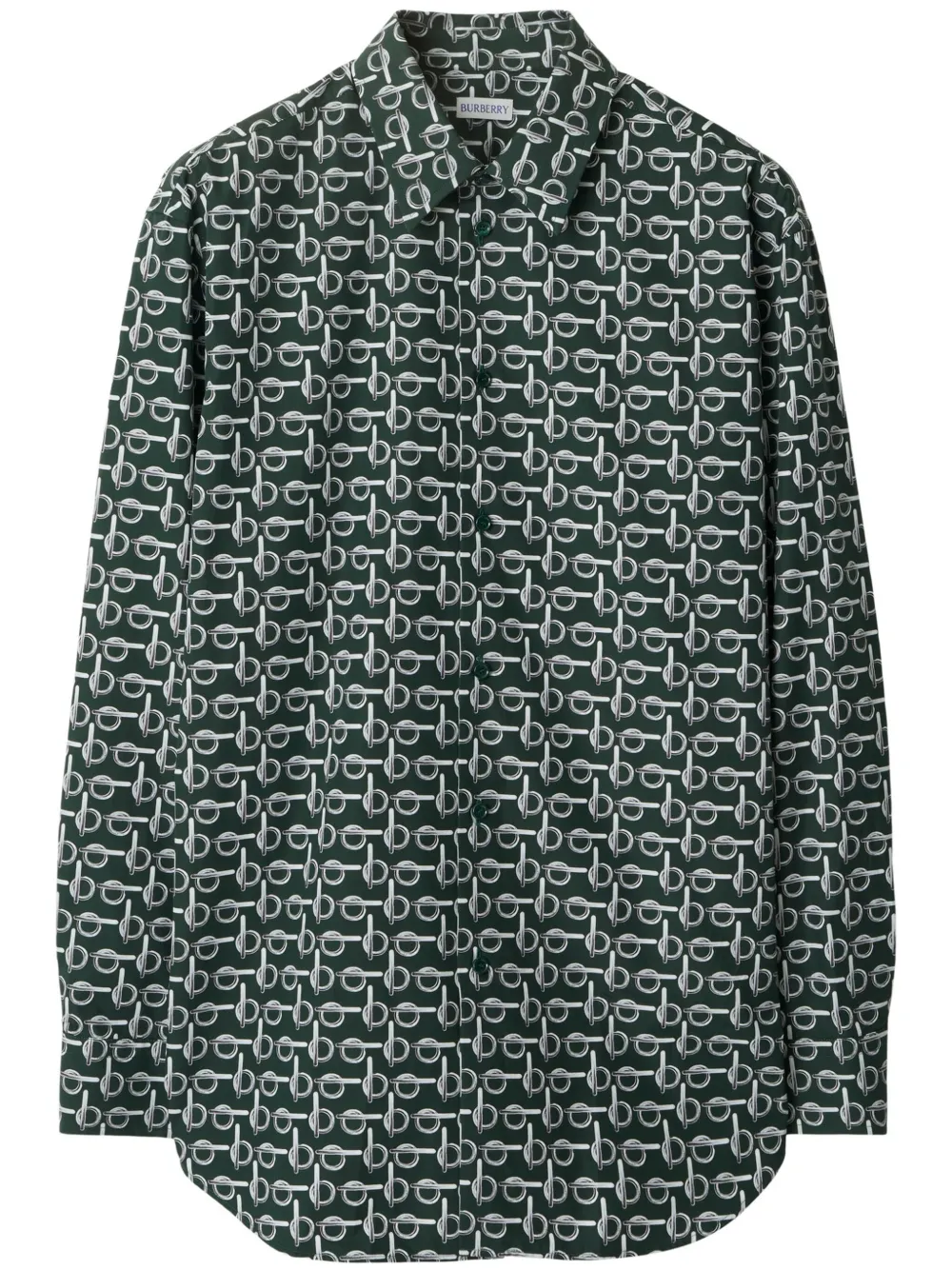 

Рубашка с логотипом B BURBERRY, серебяный