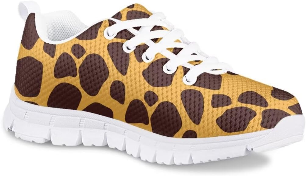 

Милые детские кроссовки для повседневной носки, модные спортивные и беговые легкие дышащие обувь Animepark, Giraffe Pattern
