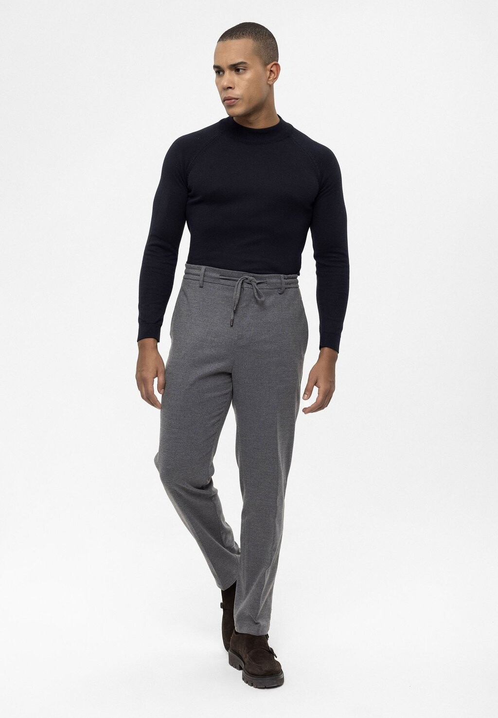 

Брюки Elastic Waist Belt Detailed Antioch, серый