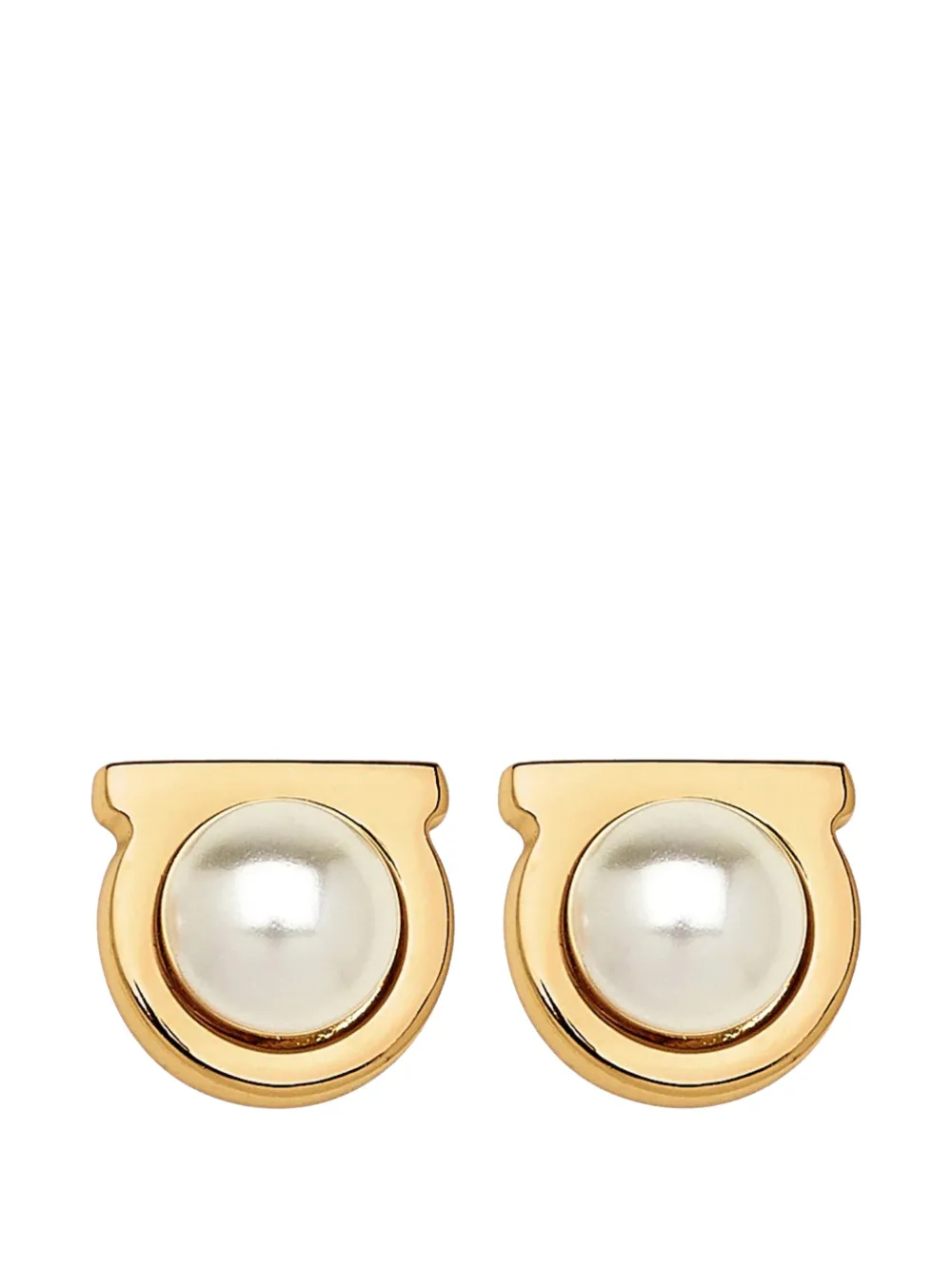 

Серьги Gancini с искусственным жемчугом Ferragamo, золотой
