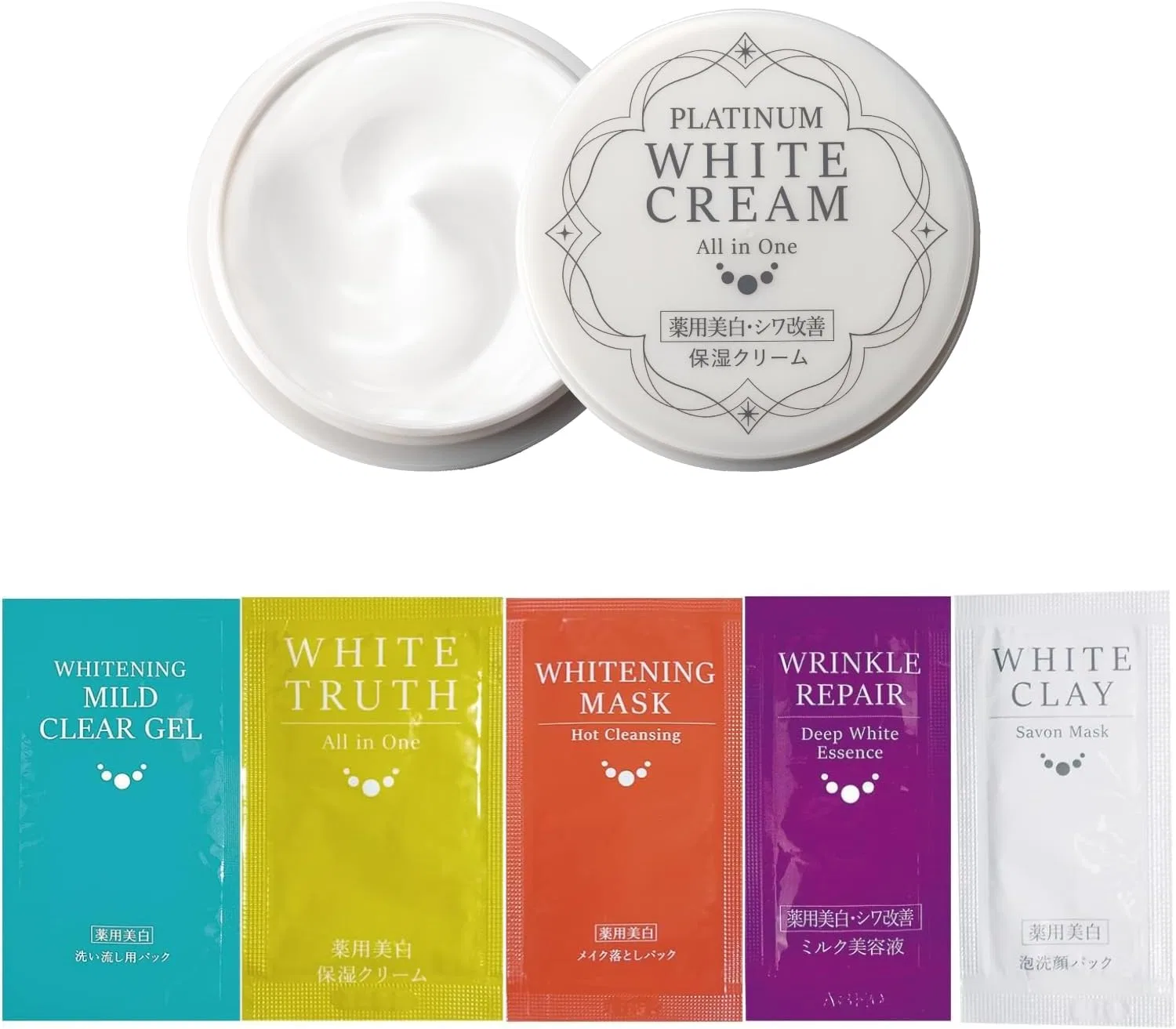 Маска для лица Le Soir — Дневной Platinum White Cream, ниацинамид, , пробник, 10 г