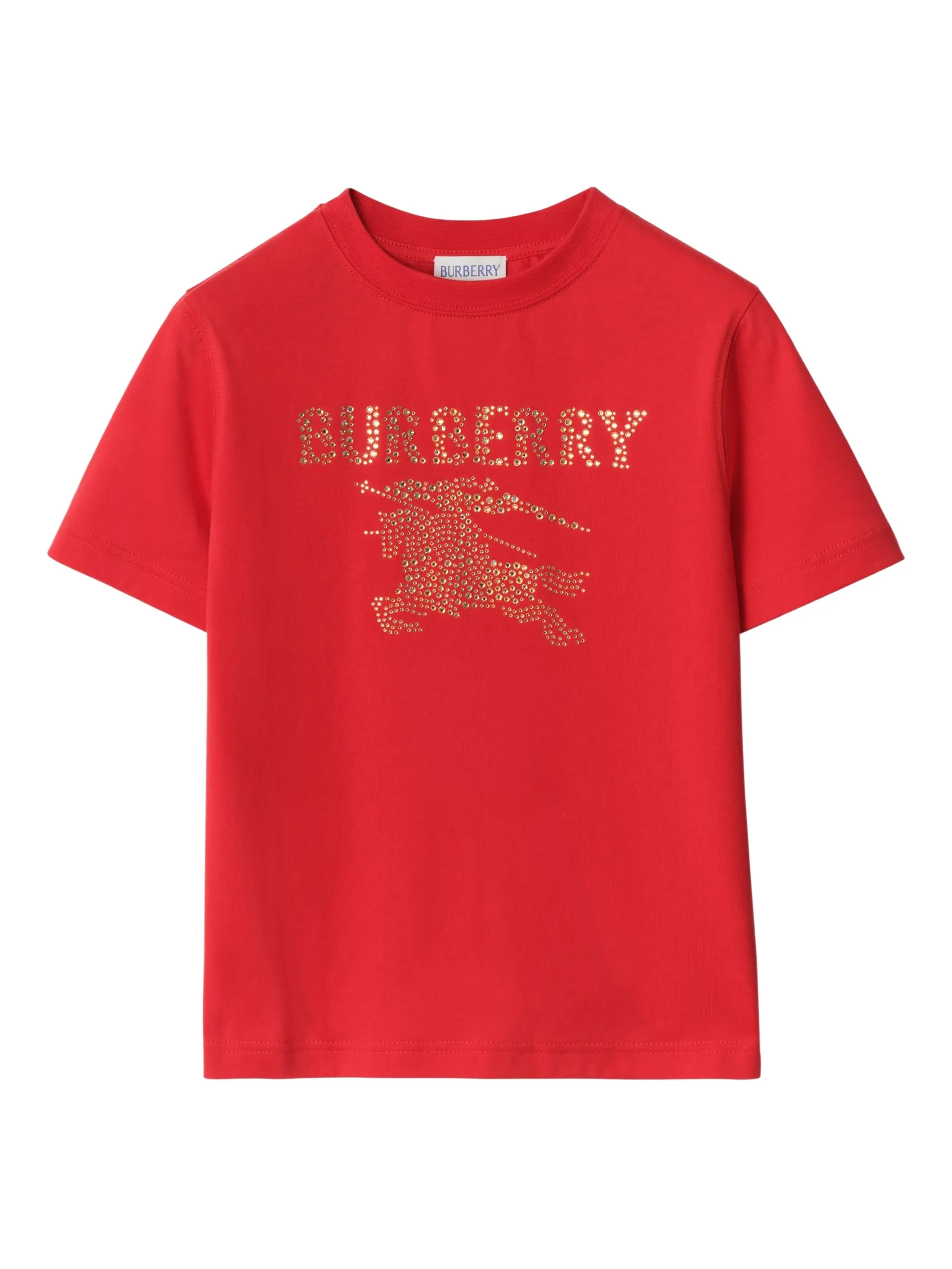 

Футболка Equestrian Knight Design с кристаллами Burberry Kids, красный