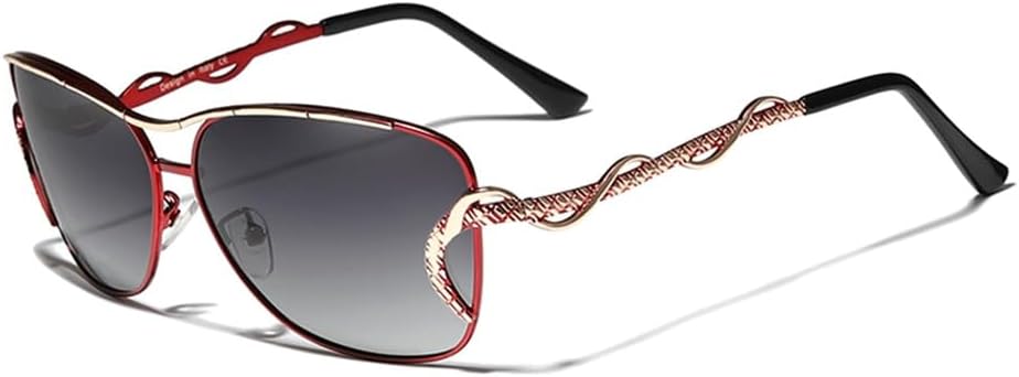 

Женские очки с градиентными линзами, большая оправа, поляризованные солнцезащитные очки для женщин, защита от УФ-излучения UV400, большие солнцезащитные очки для отдыха HCPIHF, Red