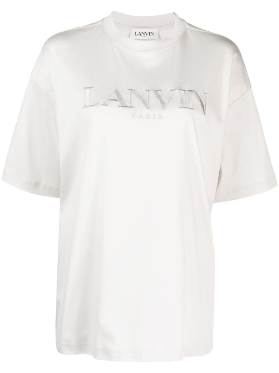 

Lanvin футболка с вышитым логотипом, серый