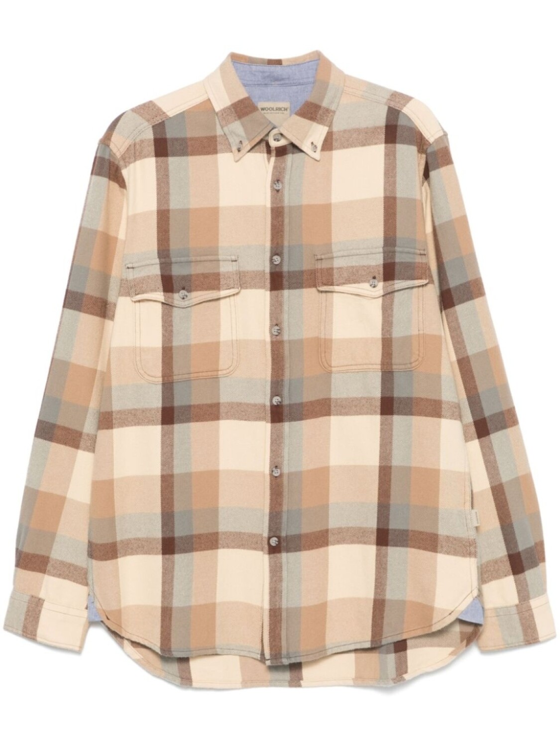 

Клетчатая рубашка Woolrich, нейтральный цвет