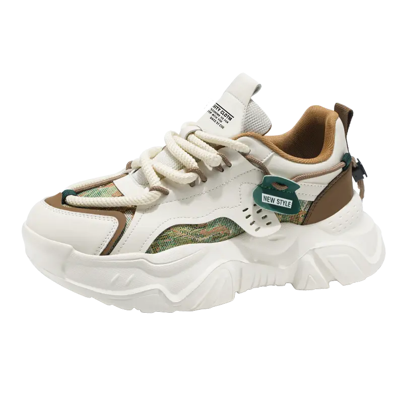 

Boogie Bear Мужские низкие кэжуал кроссовки с увеличенной высотой амортизации бежево-коричневые, цвет Beige Brown