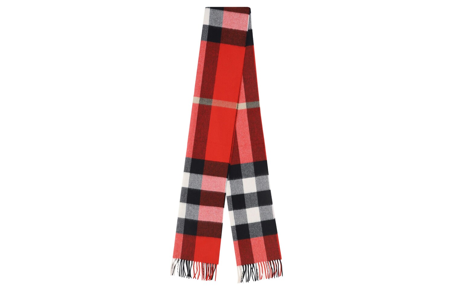 

Шарф женский Burberry, красный / черно-белый