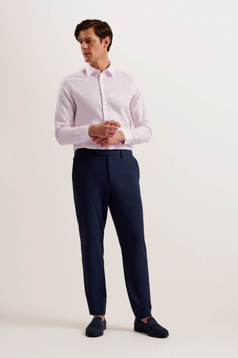 

Льняная рубашка Romeos Ted Baker, розовый