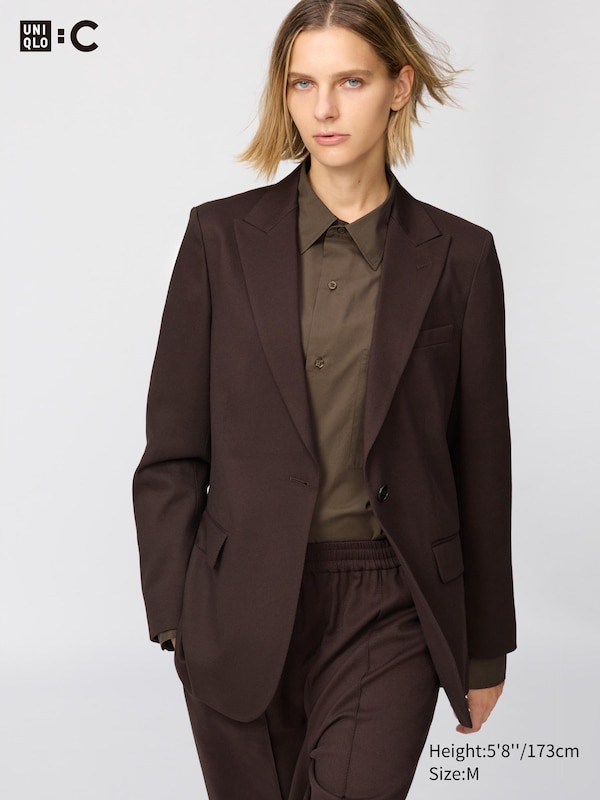 

Приталенный жакет Uniqlo, 39 dark brown